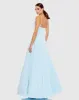 Light Blue Classic A-Line V-Neck Ballgown sold by Mac Duggal