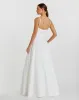 White Classic A-Line V-Neck Ballgown sold by Mac Duggal