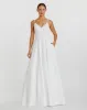 White Classic A-Line V-Neck Ballgown sold by Mac Duggal
