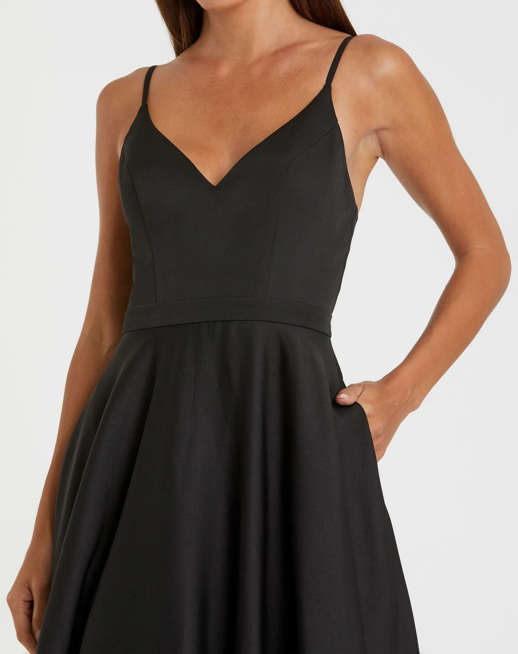 Black Classic A-Line V-Neck Ball Gown sold by Mac Duggal product image thumbnail 2