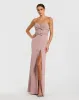 Strapless Rhinestone Bodice Crepe Gown sold by Mac Duggal