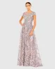 Embellished Floral Cap Sleeve A Line Gown sold by Mac Duggal