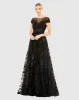 Embellished Floral Cap Sleeve A Line Gown sold by Mac Duggal