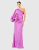 Satin Puff Sleeve Gown sold by Mac Duggal