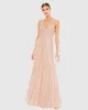 Sequined Sleeveless Plunge Neck Flowy Gown sold by Mac Duggal
