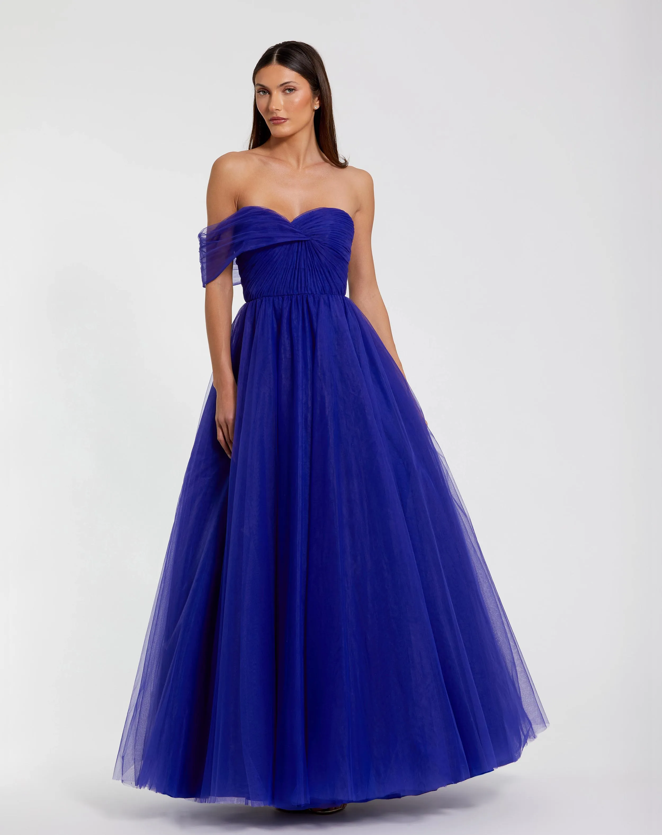 One Side Off the Shoulder Bustier Ball Gown sold by Mac Duggal product image thumbnail 2