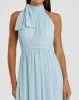 Blue High Neck Chiffon Gown sold by Mac Duggal