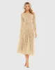 Embellished Illusion High Neck Long Sleeve Dress sold by Mac Duggal