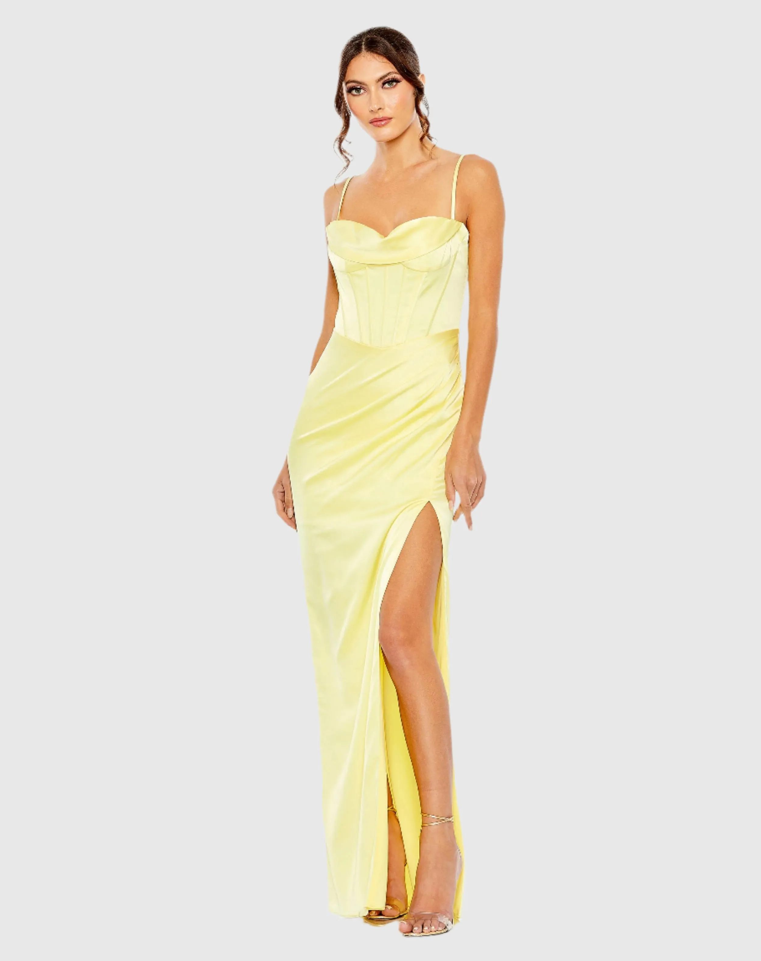 Bustier Side Ruched Bodycon Gown sold by Mac Duggal product image thumbnail 2