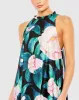Multicolor High Neck Floral Babydoll Long Dress sold by Mac Duggal
