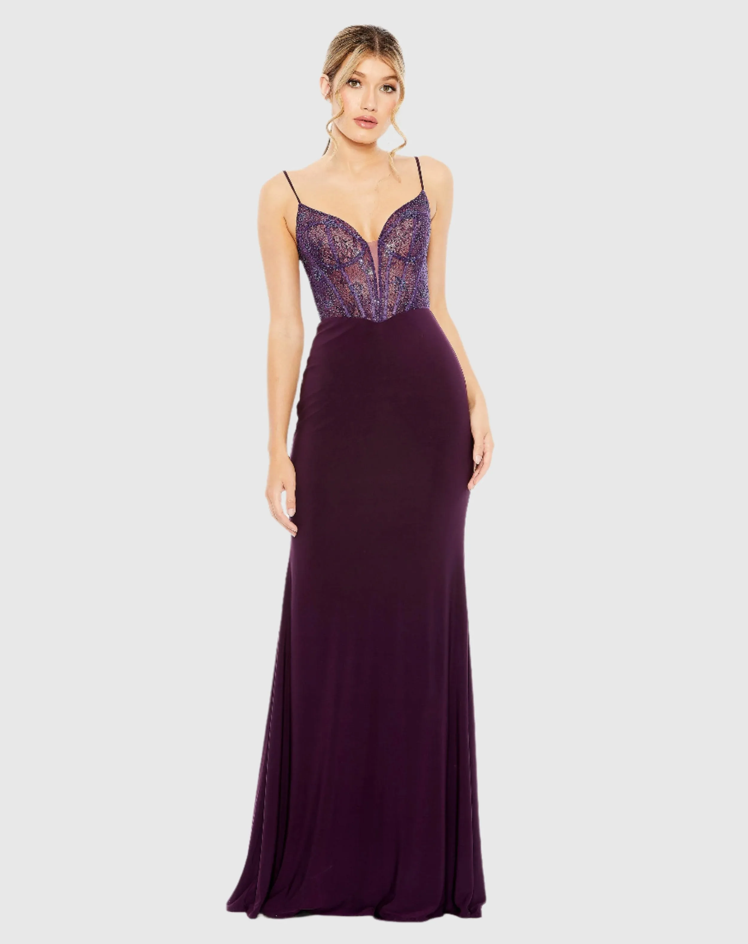 Sweetheart Mesh Embellished Gown sold by Mac Duggal product image thumbnail 2