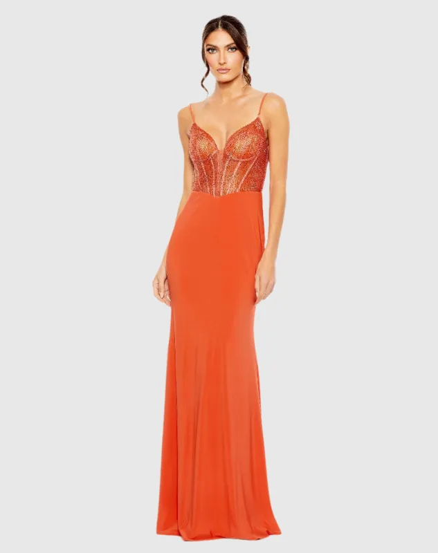 Sweetheart Mesh Embellished Gown sold by Mac Duggal