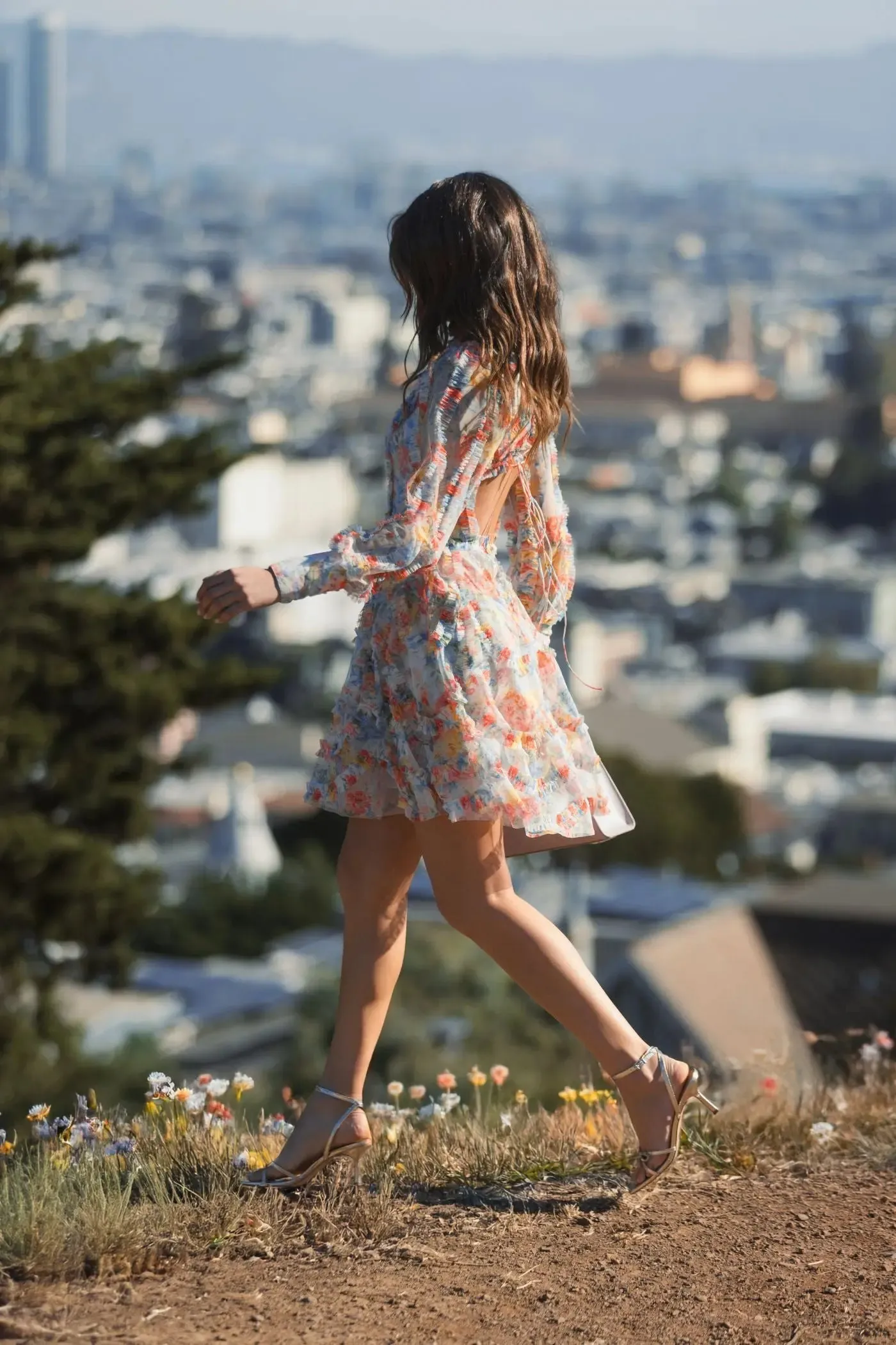 Multicolor Floral A-Line Ruffle Mini Dress sold by Mac Duggal product image thumbnail 4