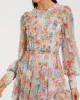 Multicolor Floral A-Line Ruffle Mini Dress sold by Mac Duggal