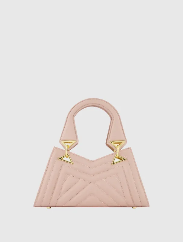 Angular Quilted Napa Leather Handbag sold by Mac Duggal