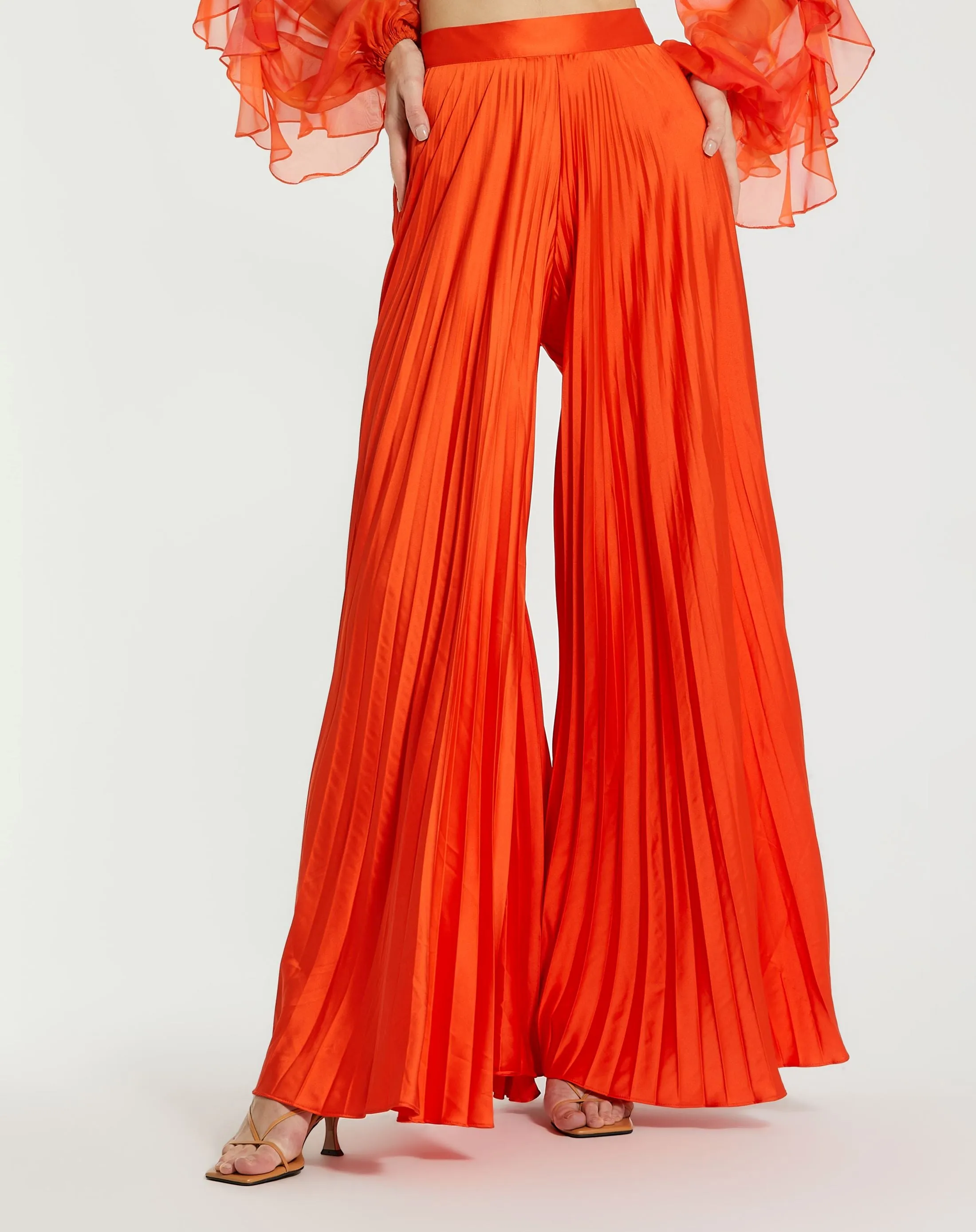 Pleated Charmeuse Wide Leg Pants sold by Mac Duggal product image thumbnail 2