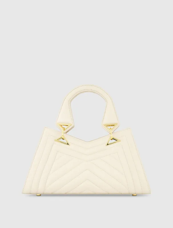 Quilted Napa Leather Angular Handbag sold by Mac Duggal