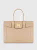 Large Leather Briefcase Bag With Gold Hardware sold by Mac Duggal