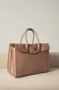 Large Leather Briefcase Bag With Gold Hardware sold by Mac Duggal