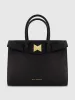 Large Leather Briefcase Bag With Gold Hardware sold by Mac Duggal
