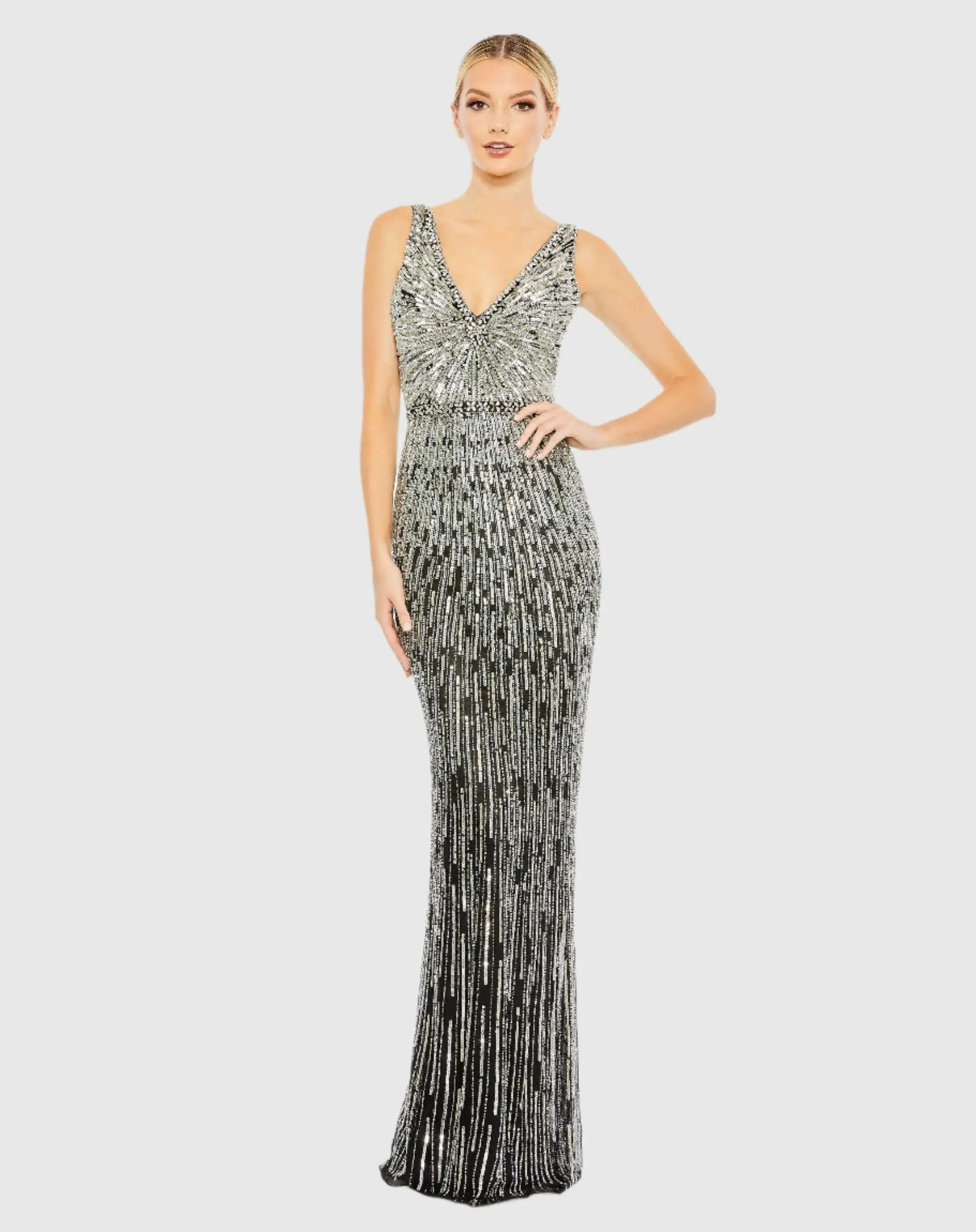 Sequin Embellished Sleeveless Evening Gown sold by Mac Duggal product image thumbnail 2
