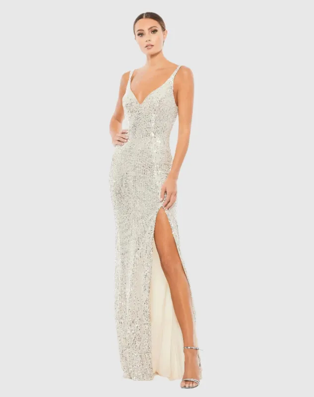 Fully Sequined Scoop Back Gown sold by Mac Duggal