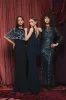Navy Sequin Long Sleeve Blouson Evening Gown sold by Mac Duggal