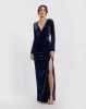 Ruched Velvet Column Evening Gown sold by Mac Duggal