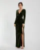 Ruched Velvet Column Evening Gown sold by Mac Duggal