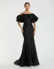 Beaded Mermaid Gown With Off The Shoulder Ruffle sold by Mac Duggal
