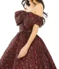 Brocade Off The Shoulder Mini Dress sold by Mac Duggal