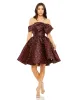 Brocade Off The Shoulder Mini Dress sold by Mac Duggal