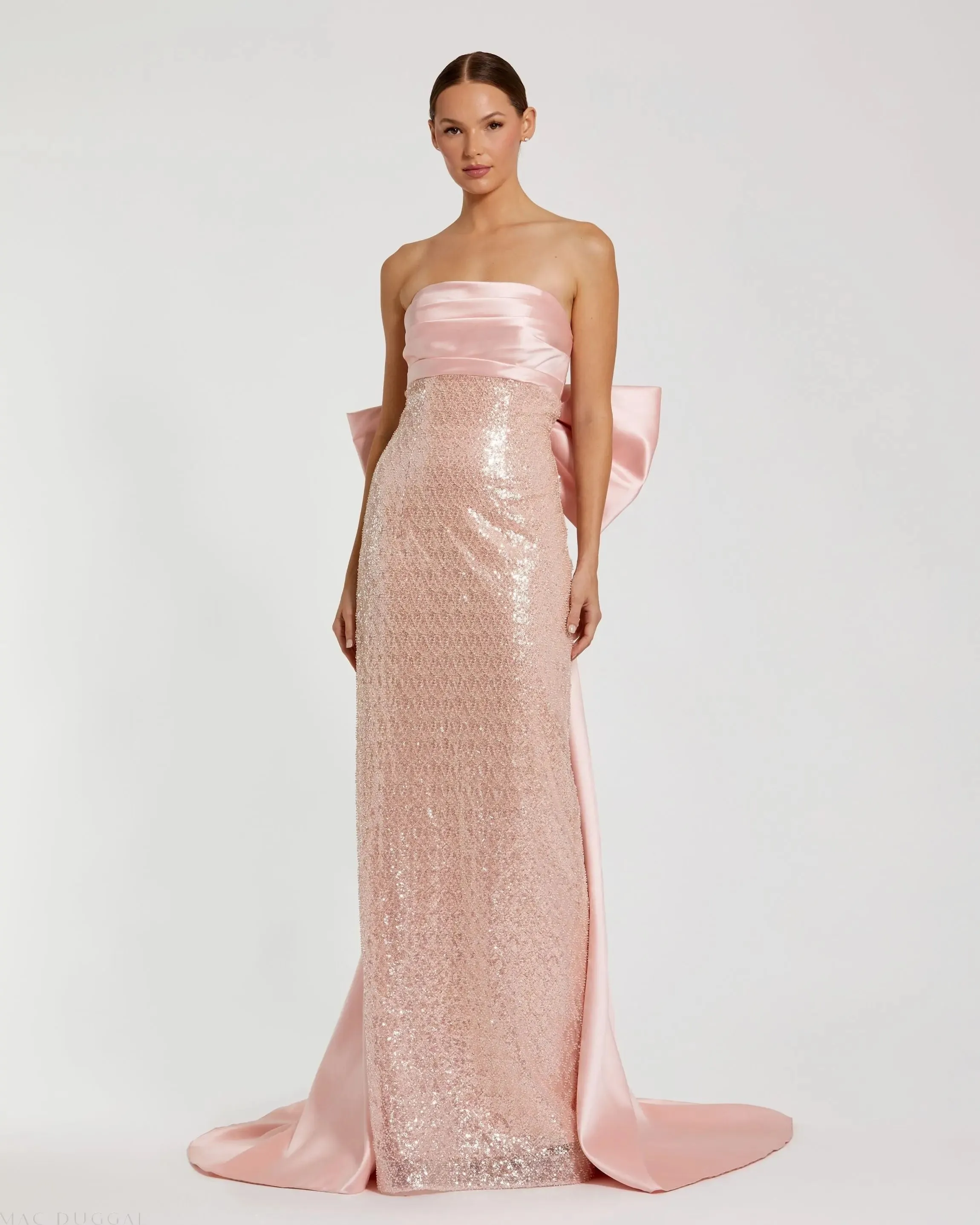 Strapless Embellished Gown With Back Bow Detail sold by Mac Duggal product image thumbnail 2