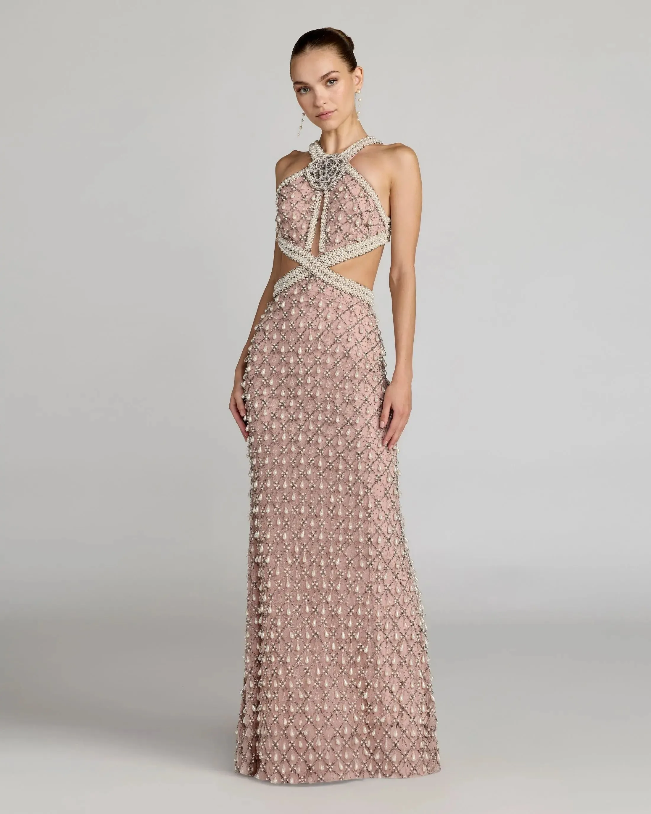 Pearl Embellished Open Back Gown sold by Mac Duggal product image thumbnail 2
