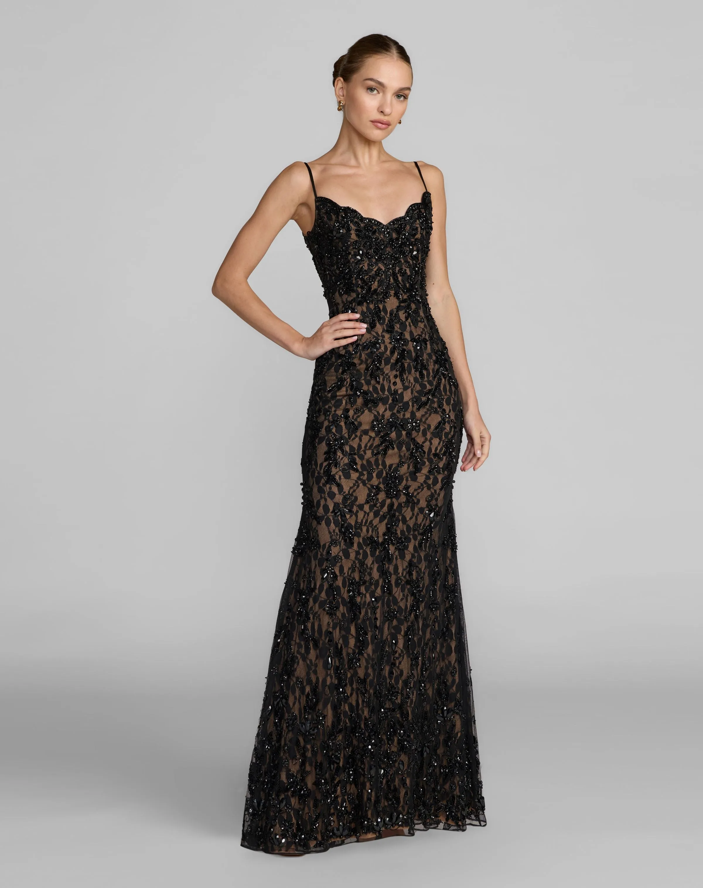 Embellished Lace Sleeveless Gown sold by Mac Duggal product image thumbnail 2