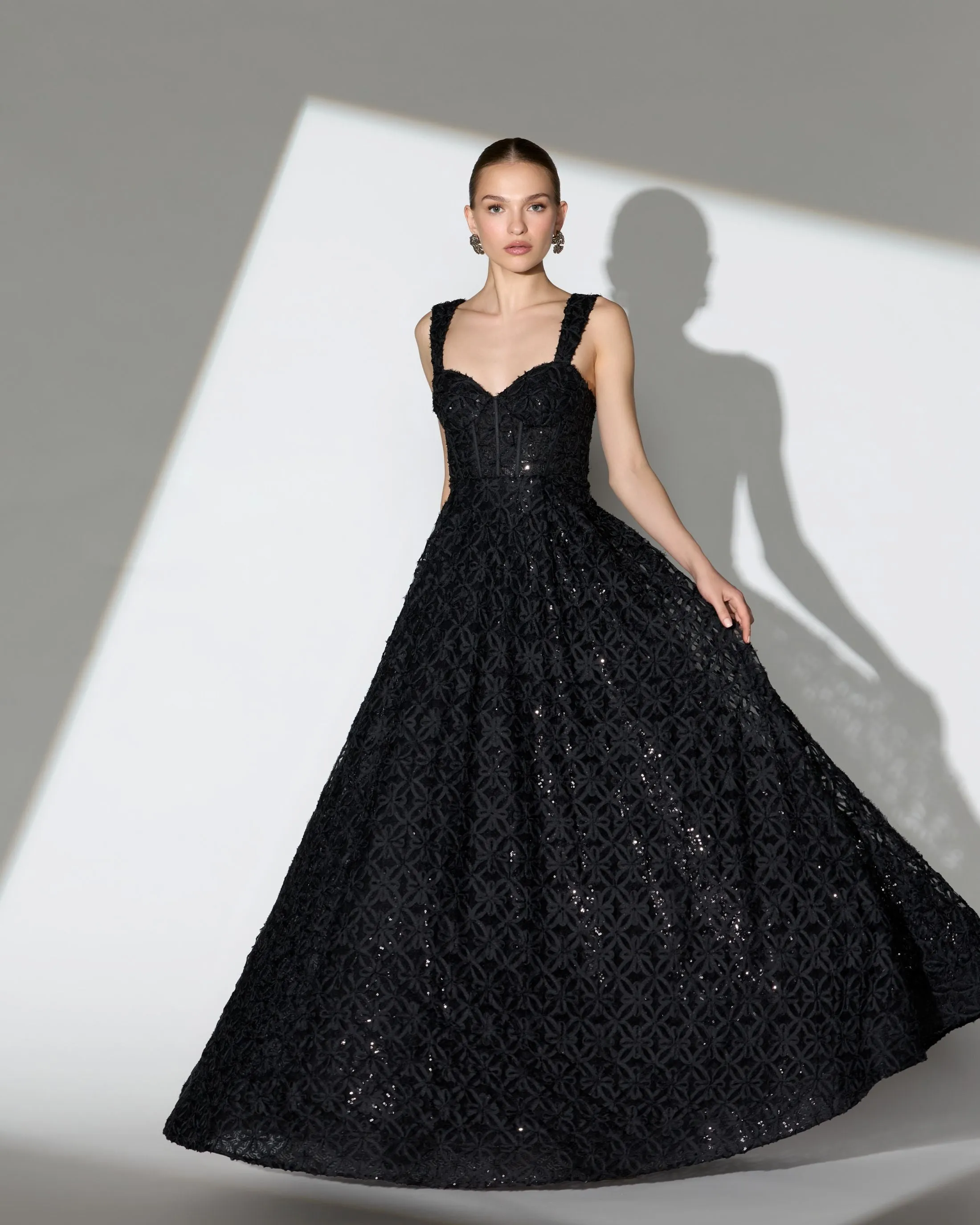 Black Embellished Corset A Line Gown sold by Mac Duggal product image thumbnail 5