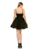 Black Beaded Strap Bustier Sequin Mini Dress sold by Mac Duggal