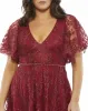 Embellished Butterfly Sleeve Cocktail Dress (Plus) sold by Mac Duggal