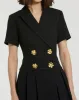 Black Tweed Short Sleeve Blazer Mini Dress sold by Mac Duggal