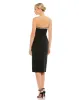 Black Jeweled Strapless Fitted Midi Dress sold by Mac Duggal