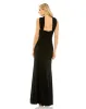 Black Knotted Halter Neck Keyhole Jersey Gown sold by Mac Duggal