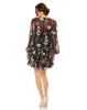 Floral Print High Neck Ruffle Hem Mini Dress sold by Mac Duggal