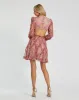 Long Sleeve V-neck Cut Out Mini Dress sold by Mac Duggal