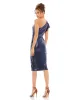 One Shoulder Ruffled Sequined Midi Dress sold by Mac Duggal