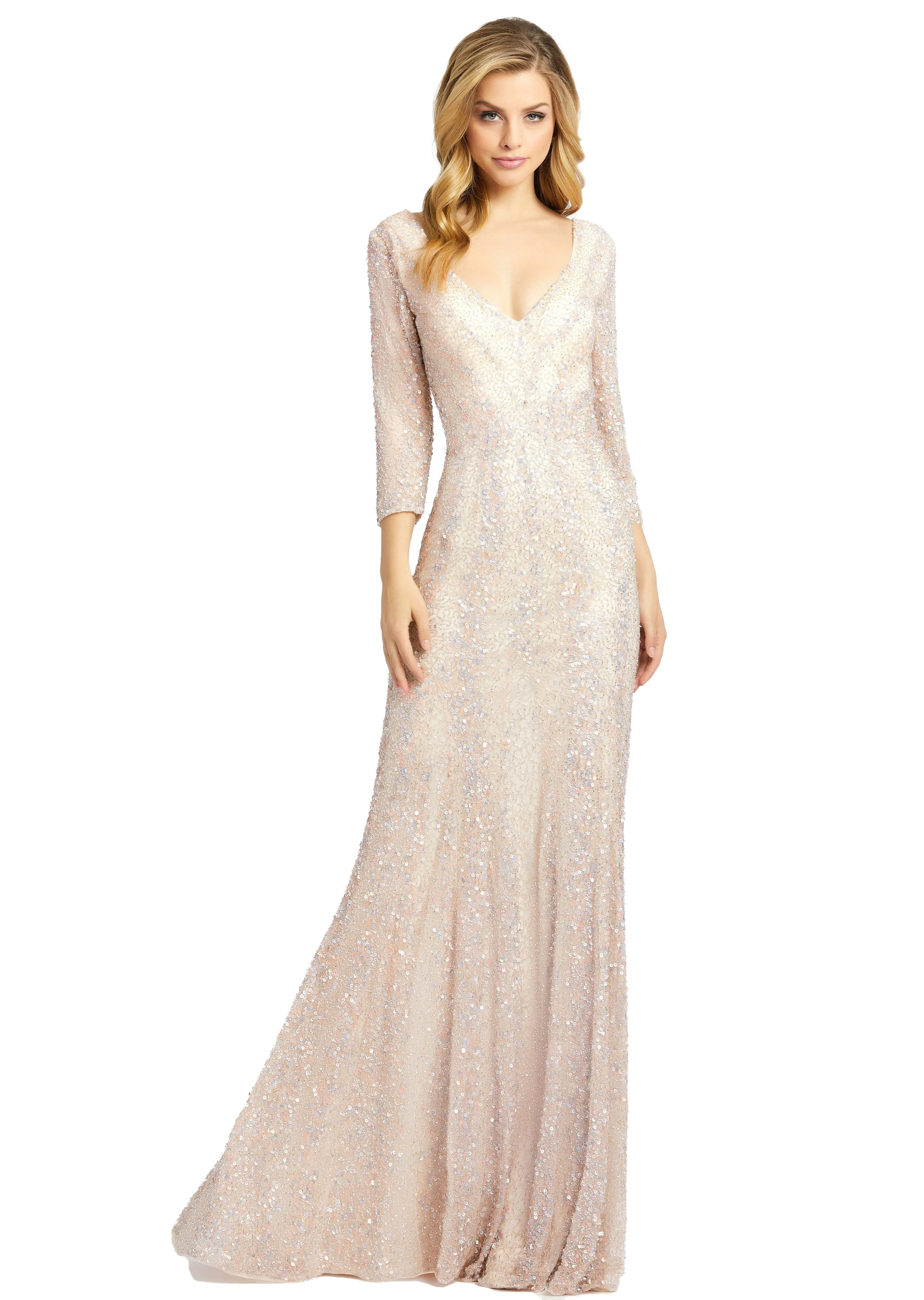 Three-Quarter Sleeve Embellished Gown - FINAL SALE sold by Mac Duggal product image thumbnail 4