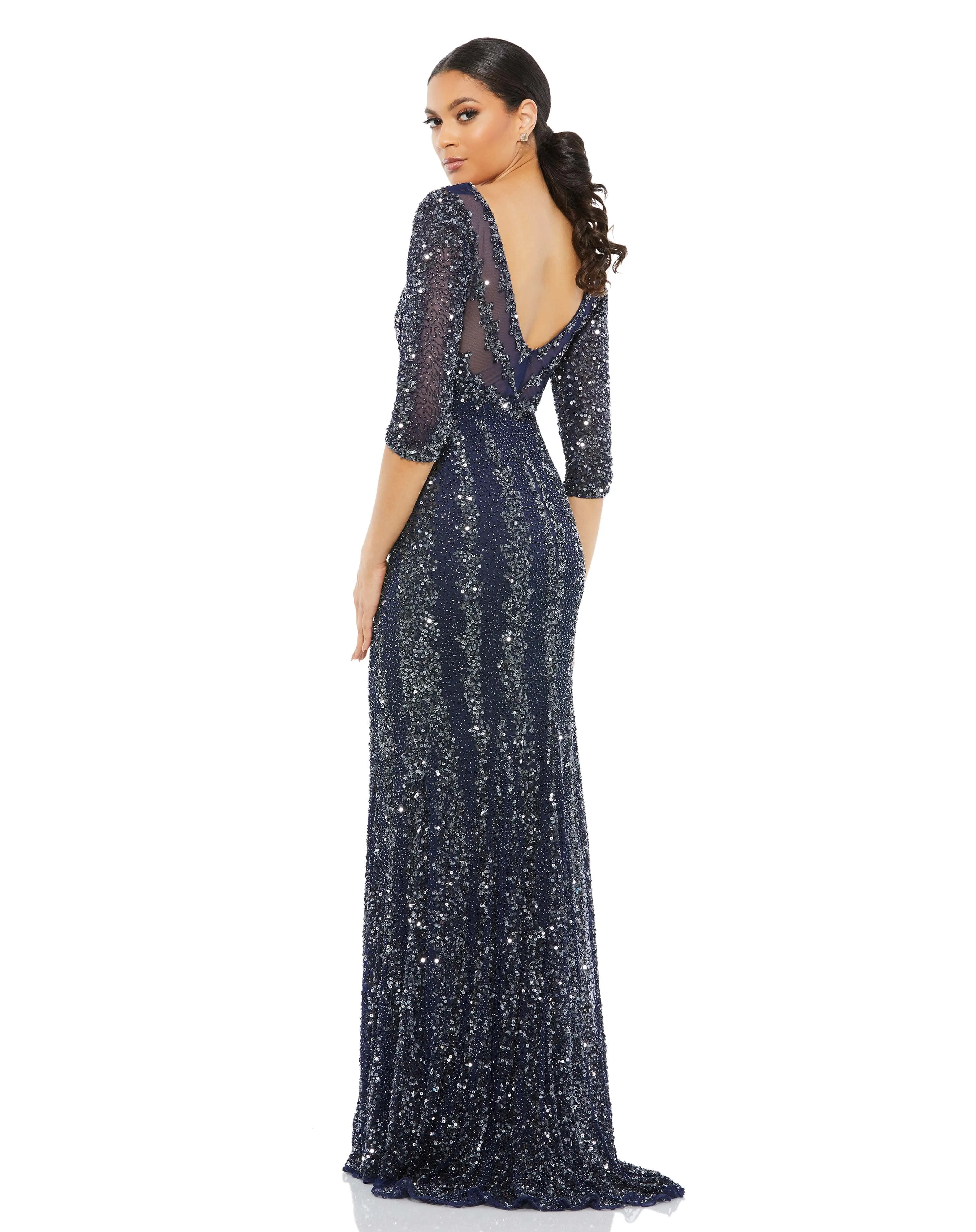 Three-Quarter Sleeve Embellished Gown - FINAL SALE sold by Mac Duggal product image thumbnail 3