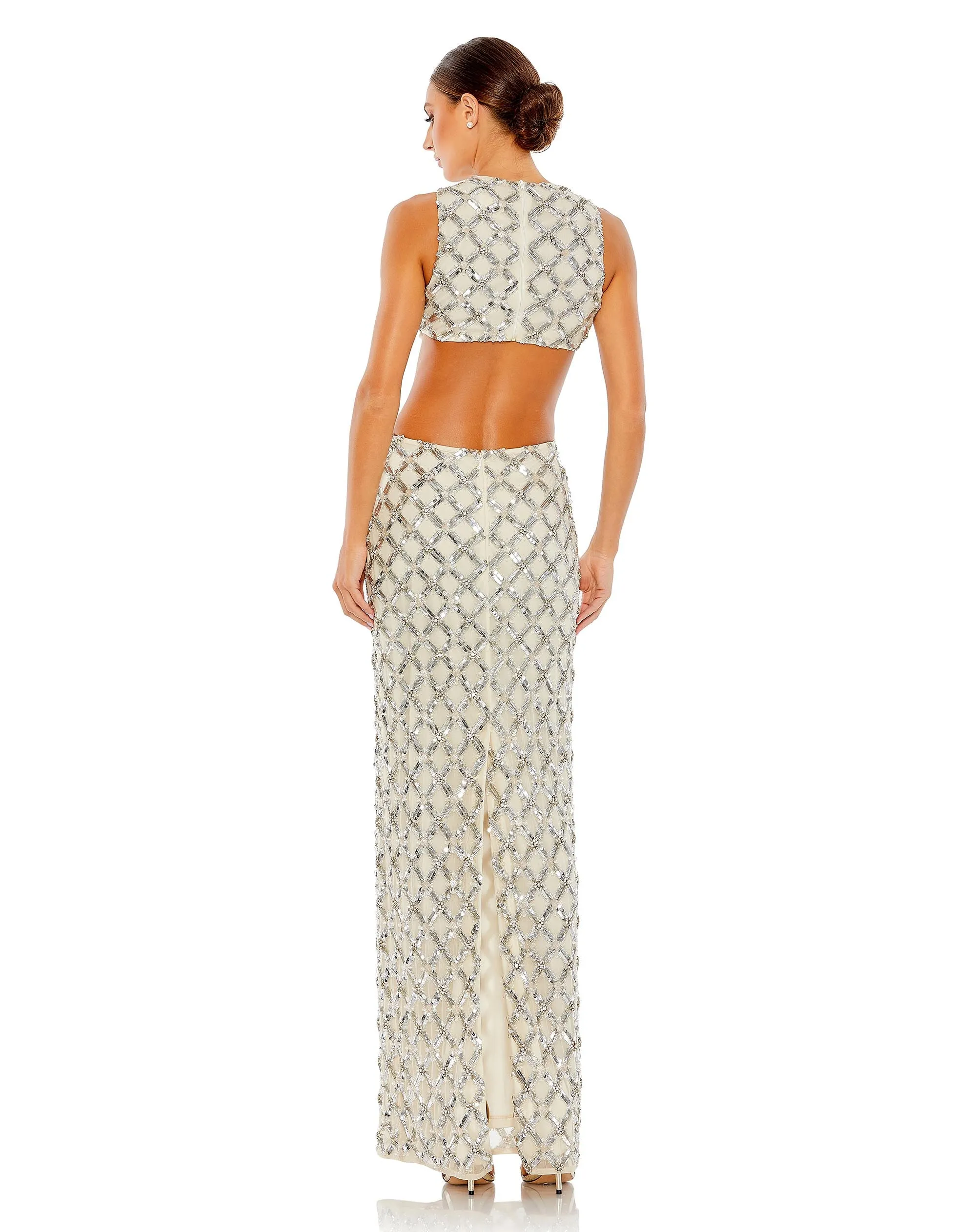 Embellished High Neck Cut Out Gown sold by Mac Duggal product image thumbnail 2
