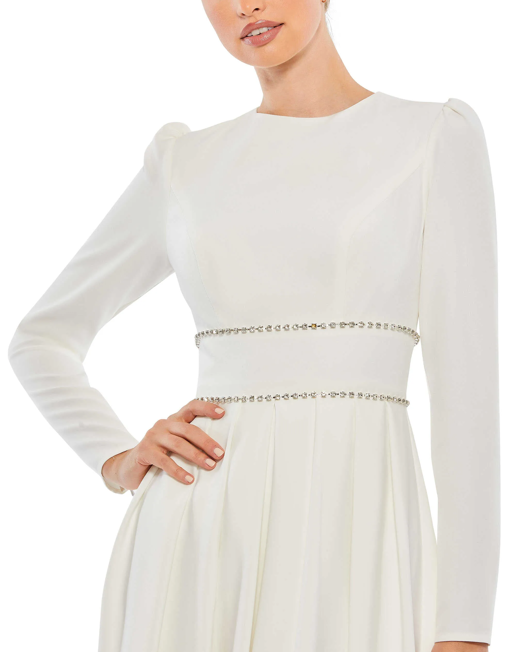 A-Line Rhinestone Waist Evening Gown sold by Mac Duggal product image thumbnail 5