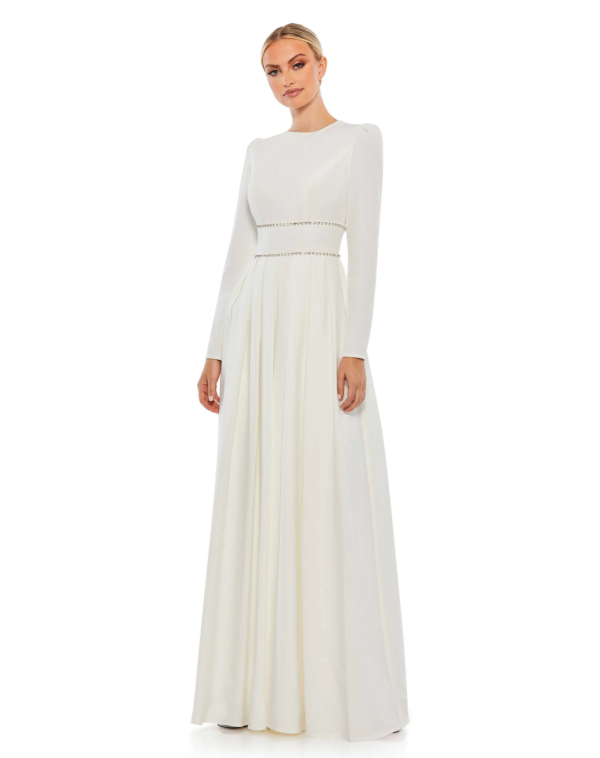 A-Line Rhinestone Waist Evening Gown sold by Mac Duggal product image thumbnail 4