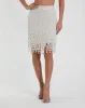 White Pearl Beaded Mini Skirt sold by Mac Duggal